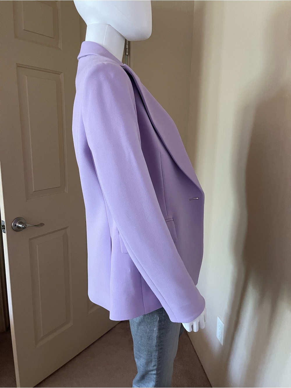 Veronica Beard Lavender Tailored Blazer Size 6 Lilac Single Button Jacket - Picture 2 of 11